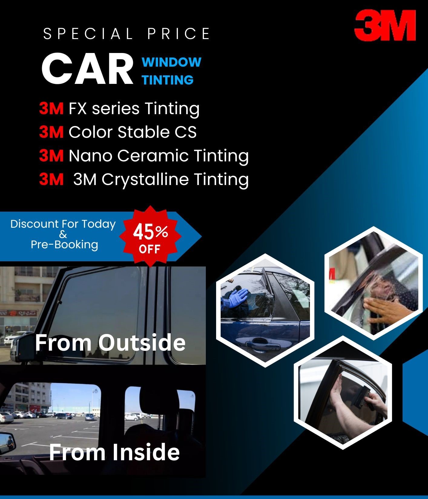 Black and Blue Modern Car Sale Flyer - 1